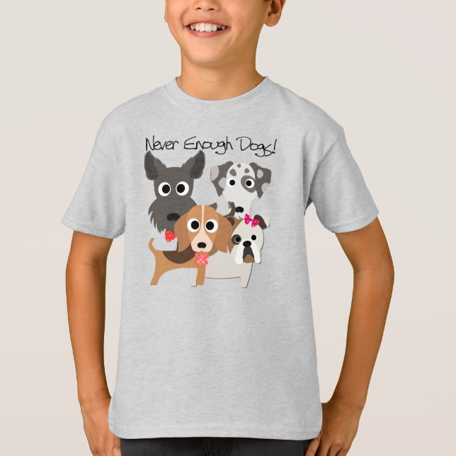 Camiseta Nunca suficientes perros (Anverso)
