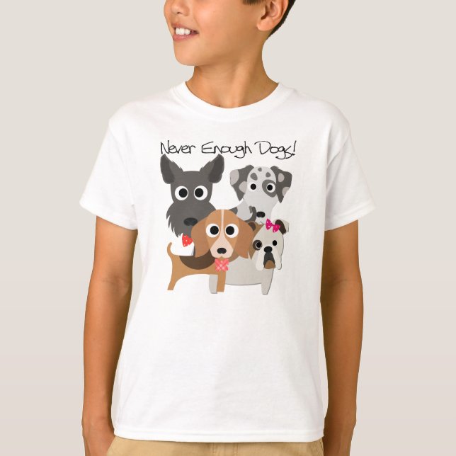 Camiseta Nunca suficientes perros (Anverso)