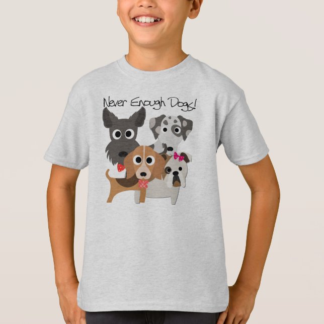 Camiseta Nunca suficientes perros (Anverso)