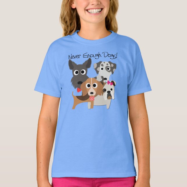 Camiseta Nunca suficientes perros (Anverso)