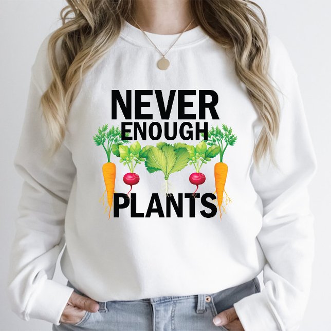 Camiseta Nunca suficientes plantas cultivando a mamá Enamor (Never Enough Plants Gardening Lover Mom White T-Shirt)