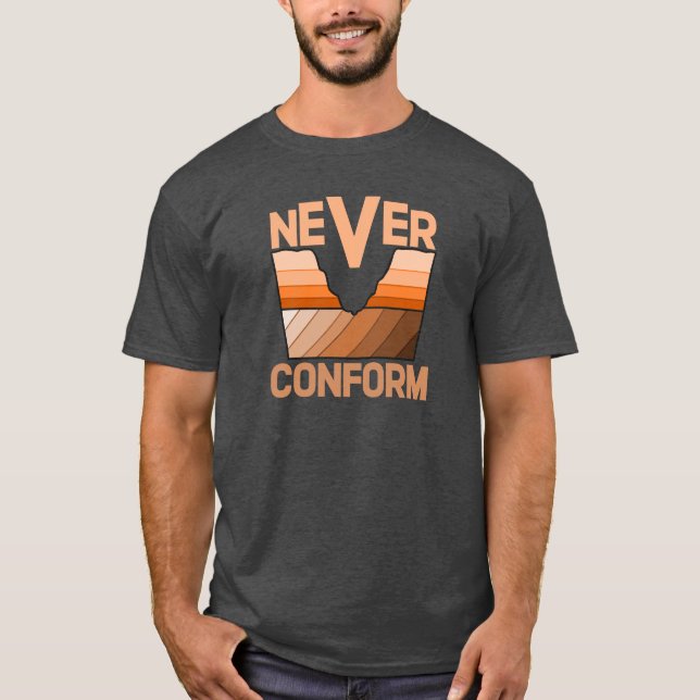 Camiseta Nunca te conformes - Inconformidad angular del geó (Anverso)