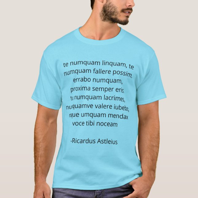 Camiseta Nunca te darás por vencido, epigrama latino (Anverso)