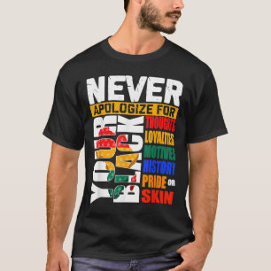 Camiseta Nunca te disculpes por el mes de la historia negra