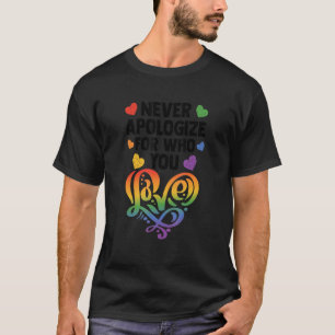 Camiseta Nunca te disculpes por quién eres el orgullo arcoi