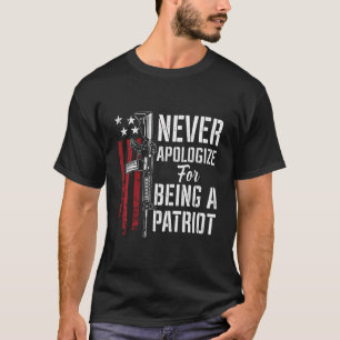 Camiseta Nunca te disculpes por ser un patriota.