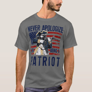 Camiseta Nunca te disculpes por ser un patriota norteameric