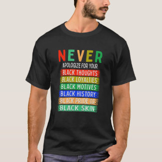 Camiseta Nunca te disculpes por tu negritud - historia negr