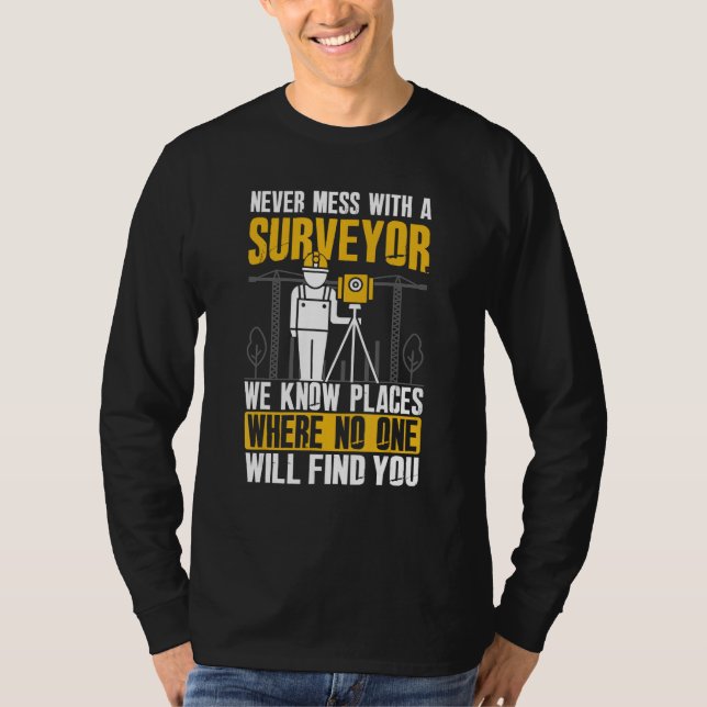 Camiseta Nunca Te Entrecuentas Con Un Agrimensor - Caricatu (Anverso)