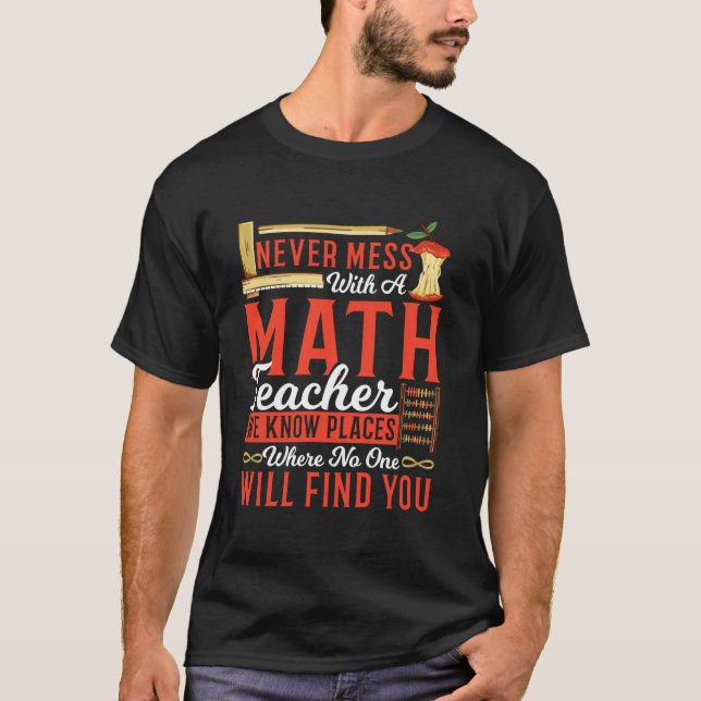 Camiseta Nunca te metas con un profesor de matemáticas dive (Anverso)
