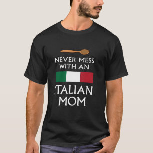 Camiseta Nunca te metas con una madre italiana graciosa org