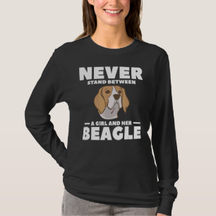 Camiseta Nunca Te Pares Entre Un Chica Y Su Beagle Cute Bea