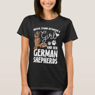 Camiseta Nunca Te Pares Entre Un Chica Y Su Pastor Alemán