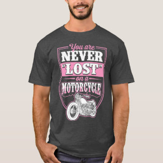 Camiseta Nunca Te Pierdes En Un Ciclista Clásico De Motocic