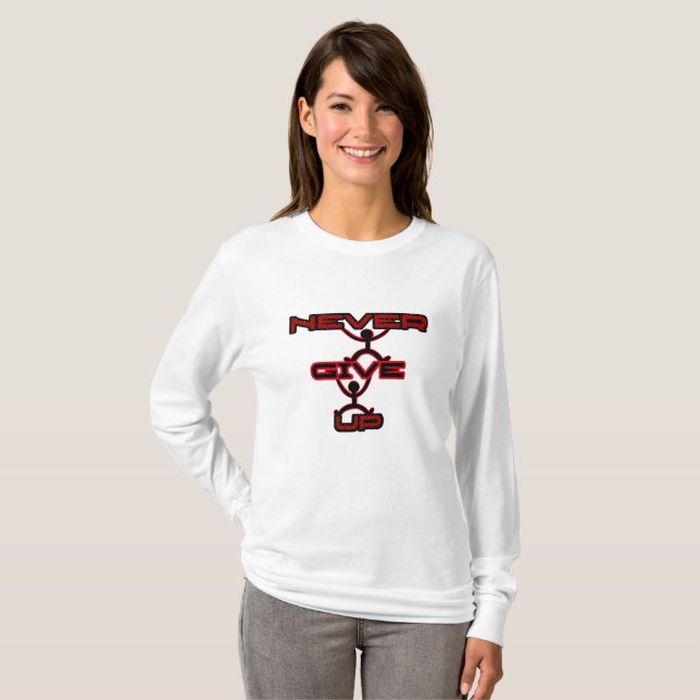 Camiseta Nunca te rindas (Anverso completo)