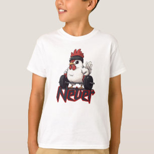 Camiseta Nunca te Rindas – Poder de la Gallina de Gimnasio