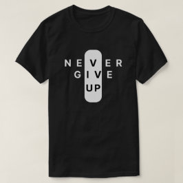 Camiseta Nunca te rindas | Tipografía minimalista moderna