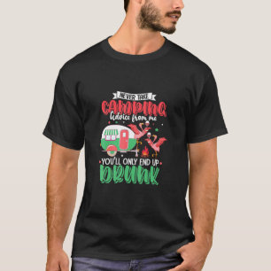 Camiseta Nunca Tomar Camping De La Bebida De Flamingo Borra