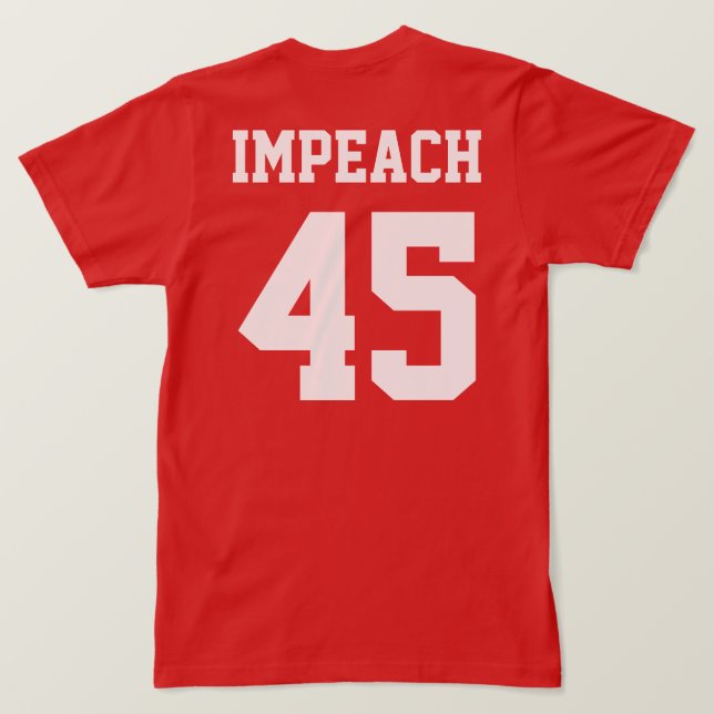 Camiseta Nunca Trump imponga 45 (Reverso del diseño)