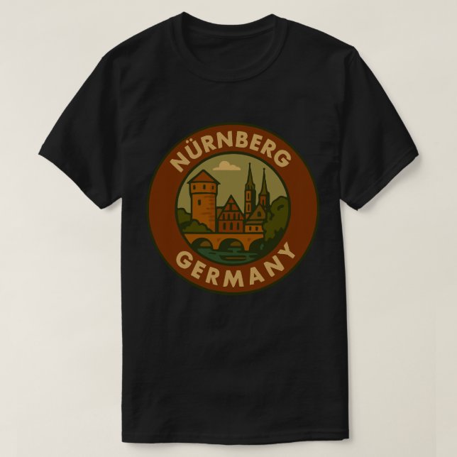 Camiseta Nuremberg Germany City Art (Diseño del anverso)