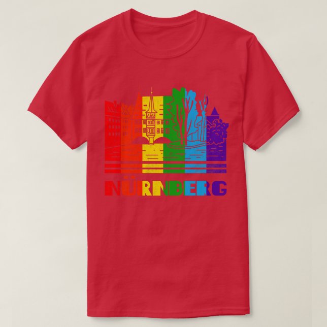 Camiseta Nurnberg Orgullo Nurnberg LGTB Gift LGBT Simpatiza (Diseño del anverso)