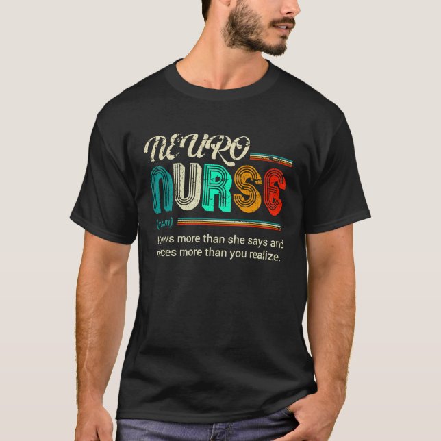 Camiseta NURO Enfermero Definición Cita Estilo Vintage (Anverso)