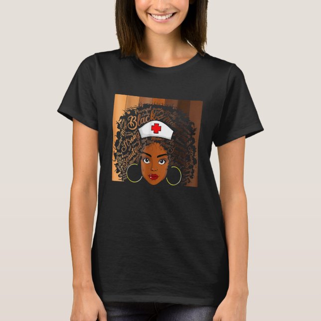 Camiseta Nurse Black Women Black History Month Afro African (Anverso)