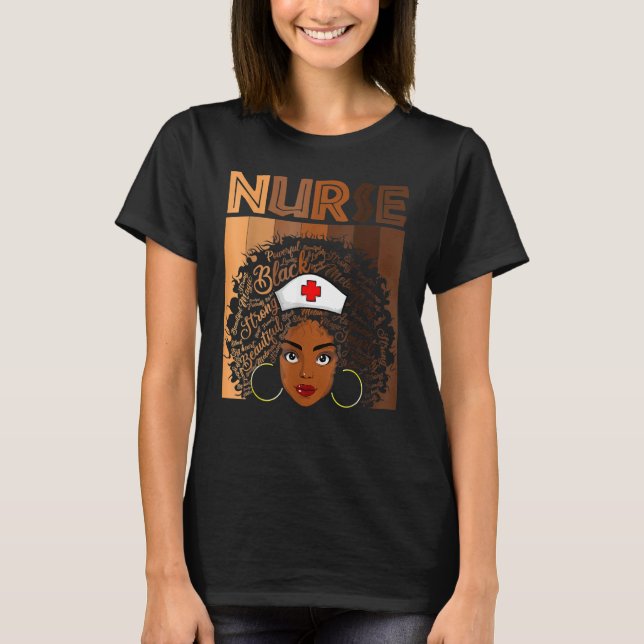 Camiseta Nurse Black Women Black History Month Afro African (Anverso)