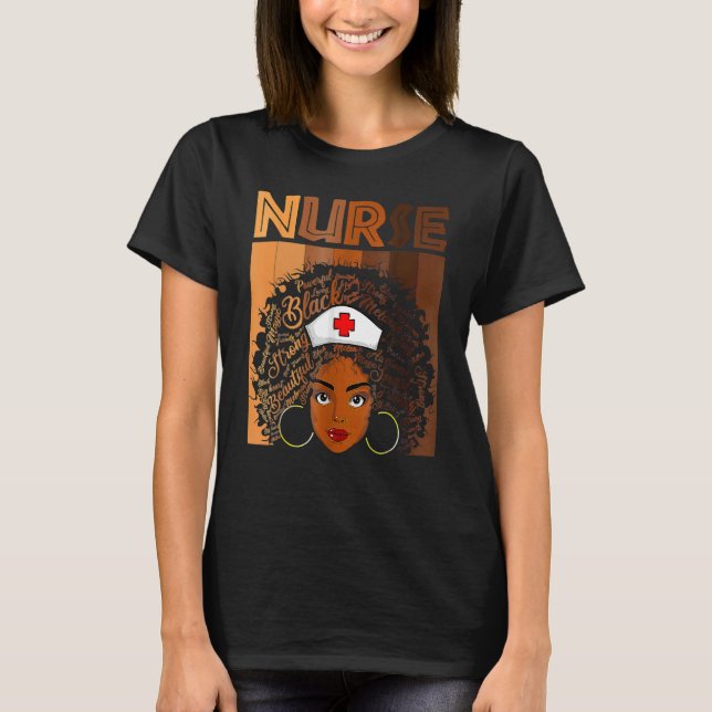 Camiseta Nurse Black Women Black History Month Afro African (Anverso)