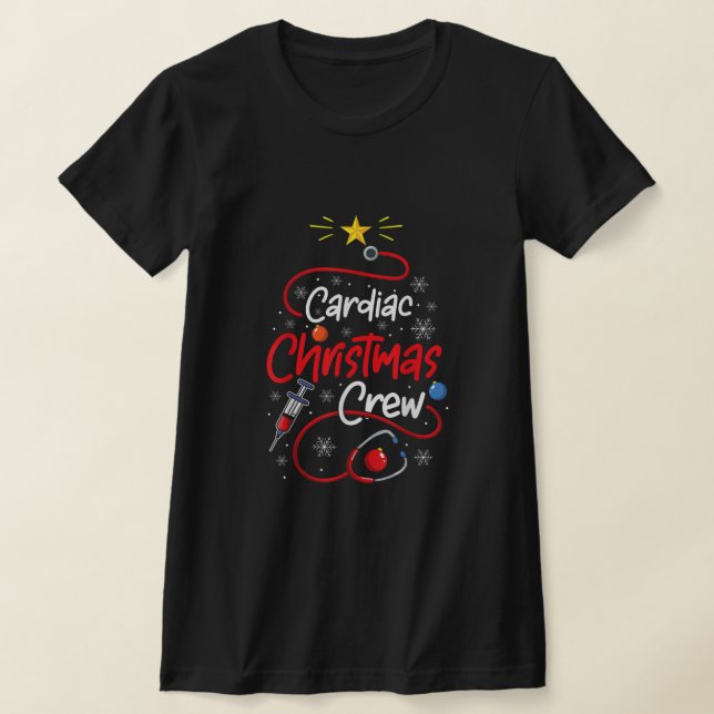 Camiseta Nurse Cardiac Christmas Crew Nursing Christmas lig (Distribución)
