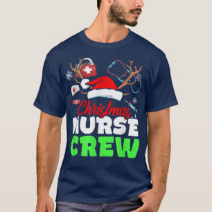 Camiseta Nurse Crew Merry Christmas Santa Labor And Deliver