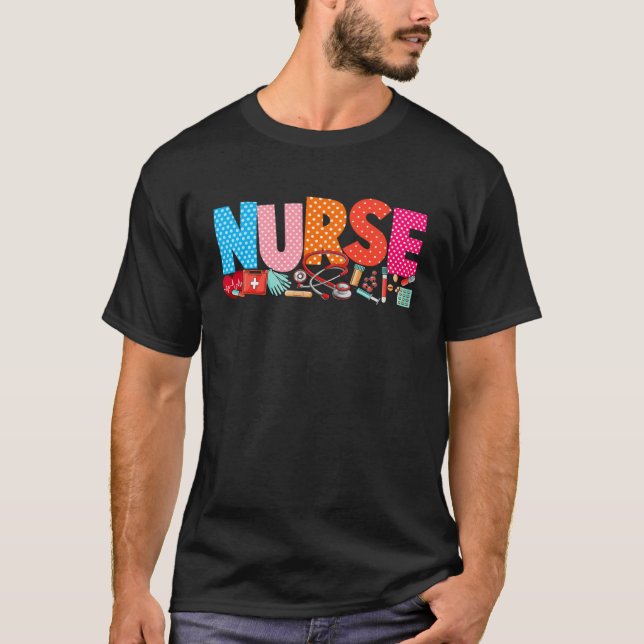 Camiseta Nurse Day Nurse Week Nurse Life Stethoscope Scrub  (Anverso)
