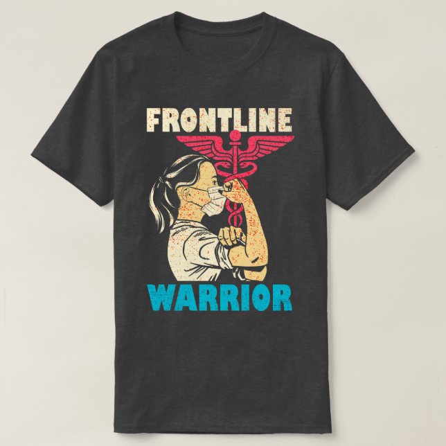 Camiseta Nurse Frontline Warrior (Diseño del anverso)
