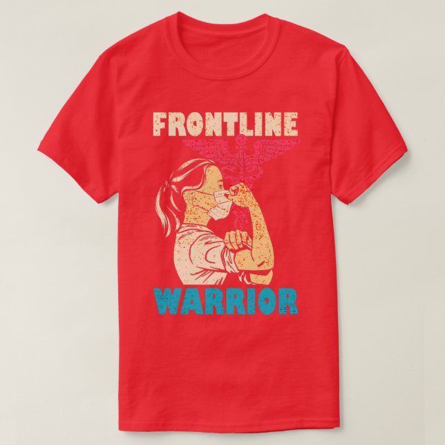 Camiseta Nurse Frontline Warrior (Diseño del anverso)