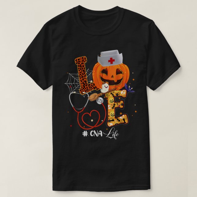 Camiseta Nurse Halloween Costumes For Women Wth Love CNA Li (Diseño del anverso)