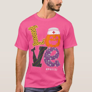 Camiseta Nurse Halloween Pumpkin Costume Love PACU Nurse Li
