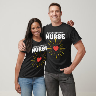 CAMISETA NURSE - HEALING THROUGH SERVICE