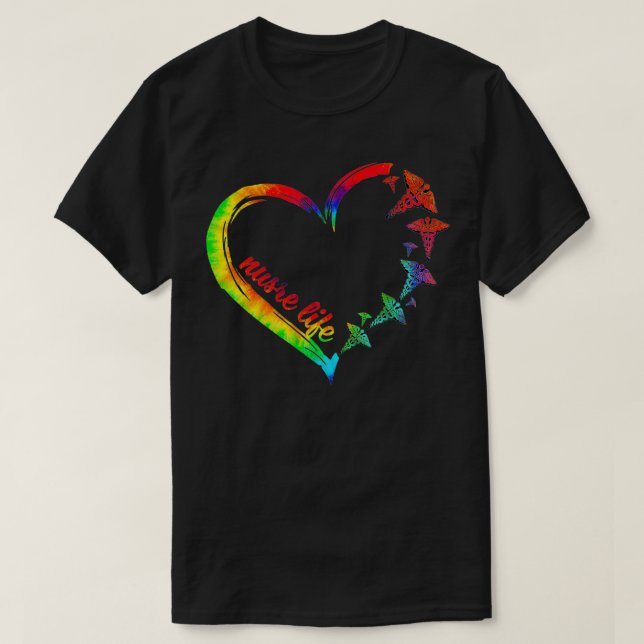 Camiseta Nurse Life Love Tie Dye Nursing Student RN Nurse H (Diseño del anverso)