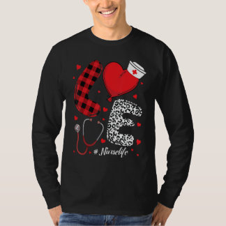 Camiseta Nurse Love Lettering - living that nurselife Plaid