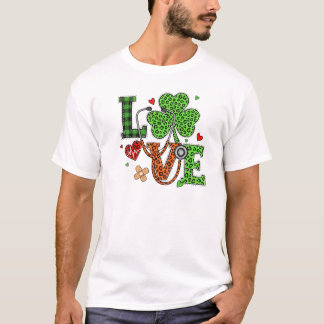 Camiseta : Nurse Love St Patrick's Day Stethoscope Art