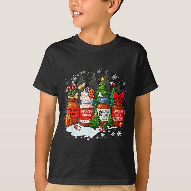 Camiseta Nurse Medical Profol Ativan Haldo Christmas Health (Anverso)