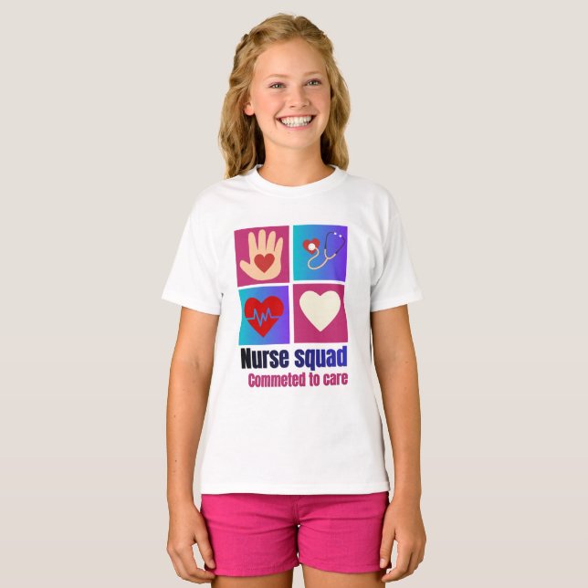 Camiseta Nurse Squad Committed to Care | Camiseta  (Anverso completo)
