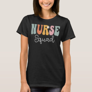 Camiseta Nurse Squad Groovy Vintage Apreciación Día Para Wo