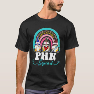 Camiseta Nurse Squad Leopard Rainbow Gnome PHN