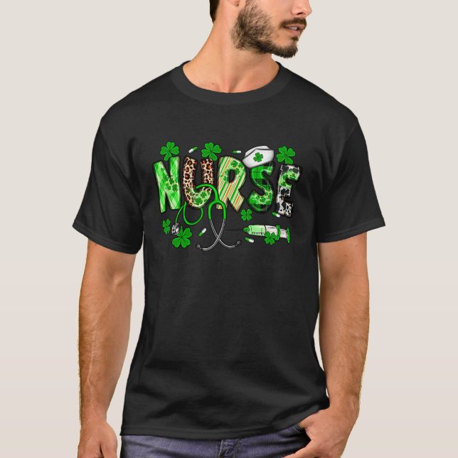 Camiseta Nurse St Patrick's Day Nurse Nurse Lucky (Anverso)