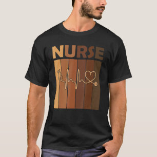 Camiseta Nurse Stethoscope Black History Month Melanin Rn N
