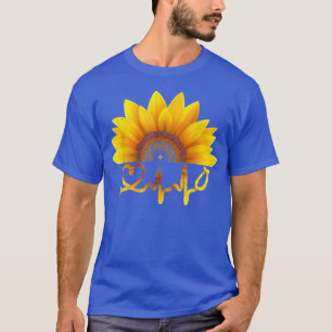 Camiseta Nurse Uniform Stethoscope Heartbeat Sunflower Spri