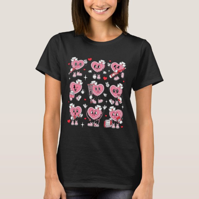 Camiseta Nurse Valentine Candy Heart Er Icu Nicu Rn Nurses  (Anverso)