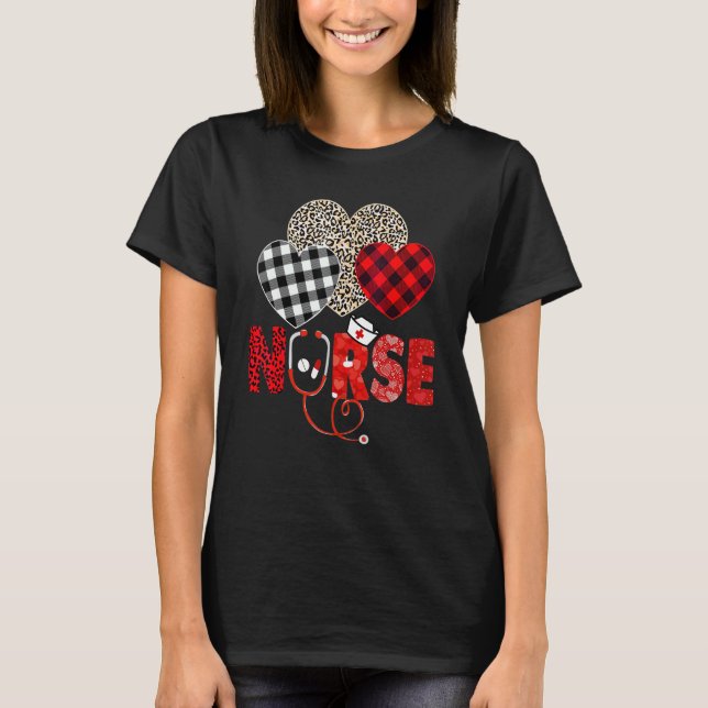 Camiseta Nurse Valentine Stethoscope Nursing Valentines Day (Anverso)