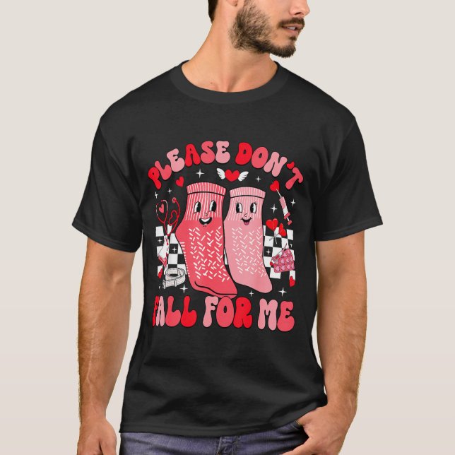 Camiseta Nurse Valentines Day Non Slip Socks Please Don't F (Anverso)